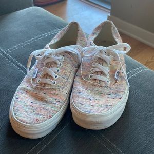 vans colorful printed shoes. Barely worn